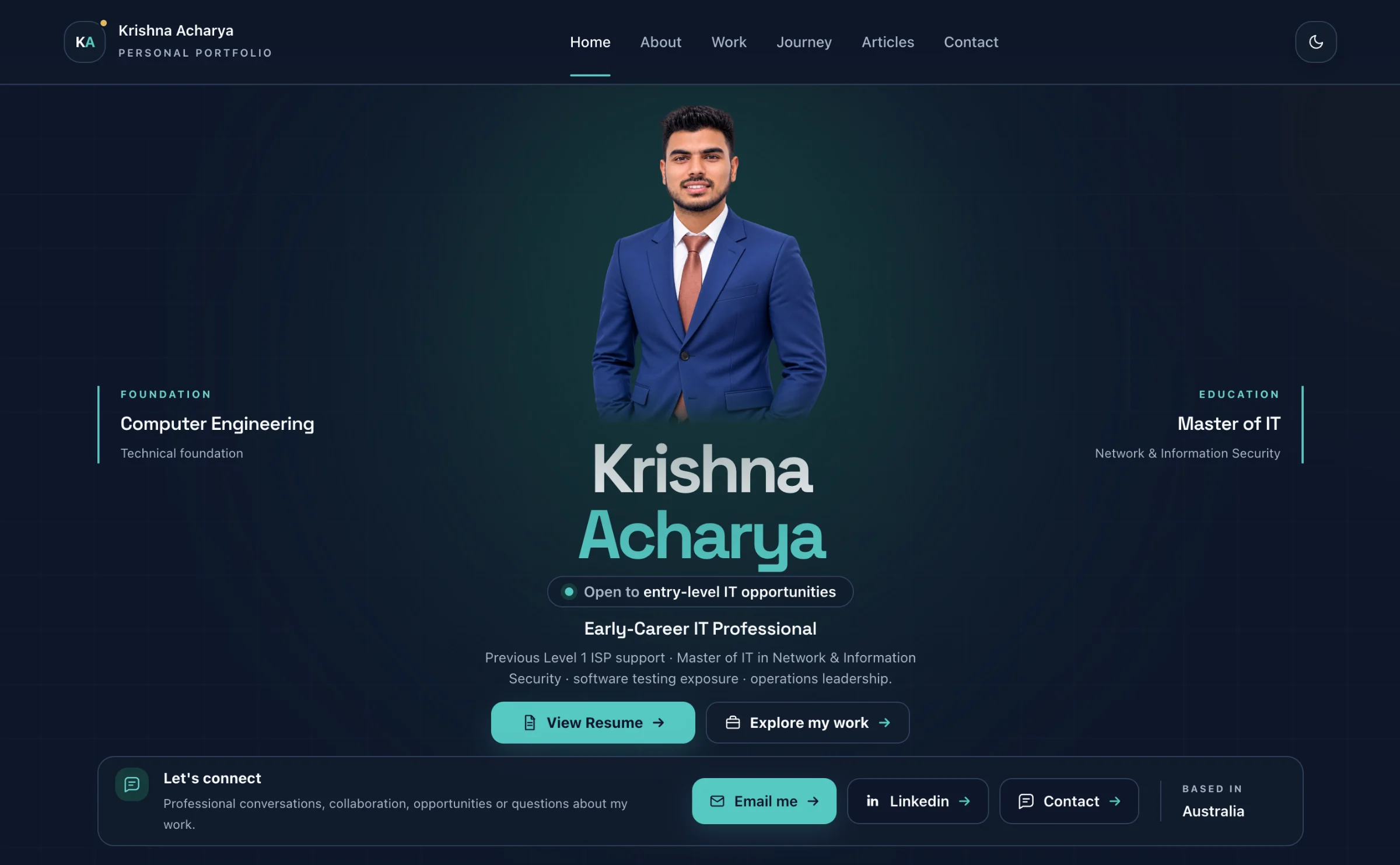 Personal Portfolio Platform project preview