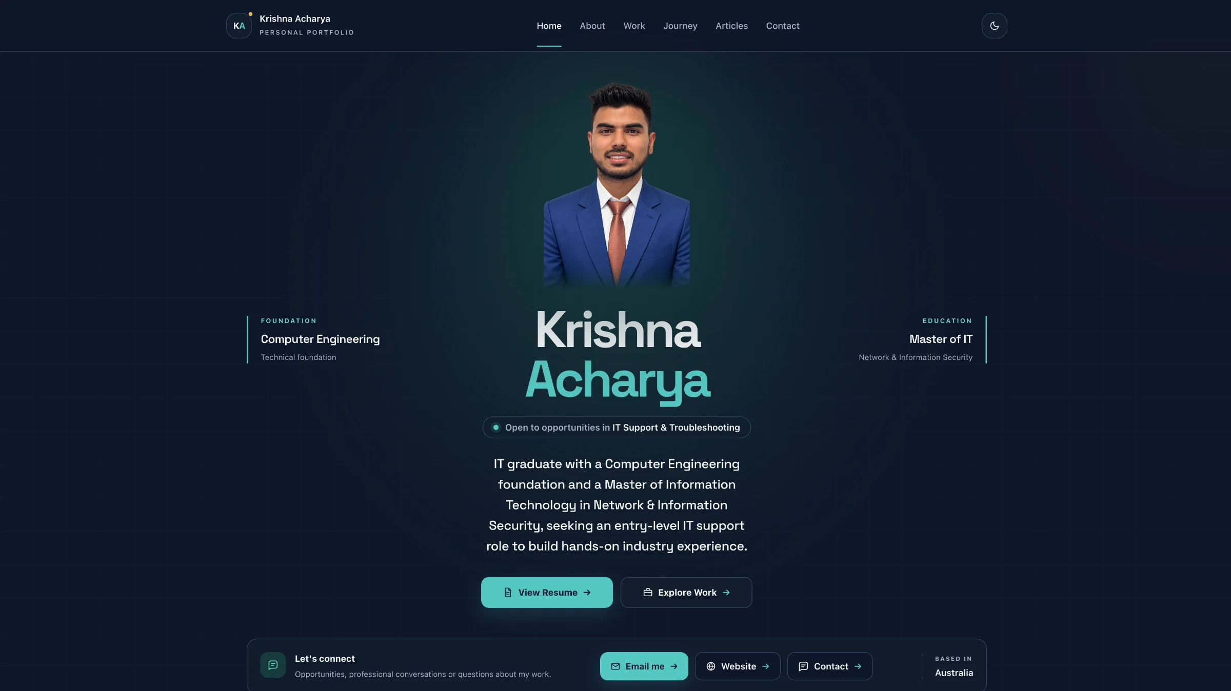 Personal Portfolio Platform project preview